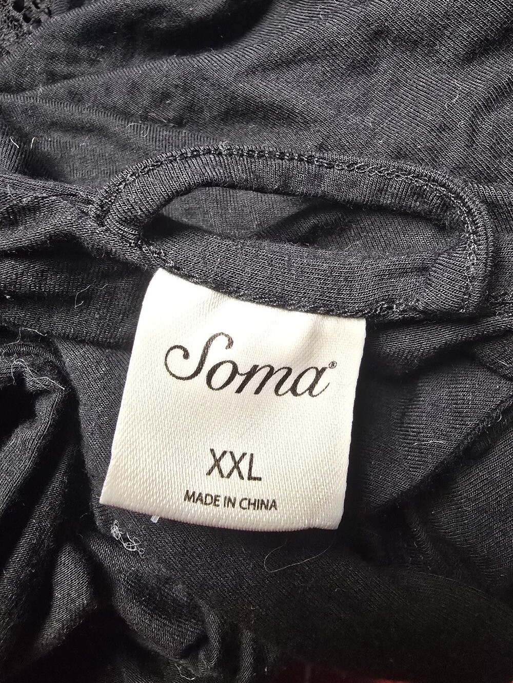 Soma Black Lace Panel Open Tie Robe With Closure Sz. XXL - Picture 7 of 9
